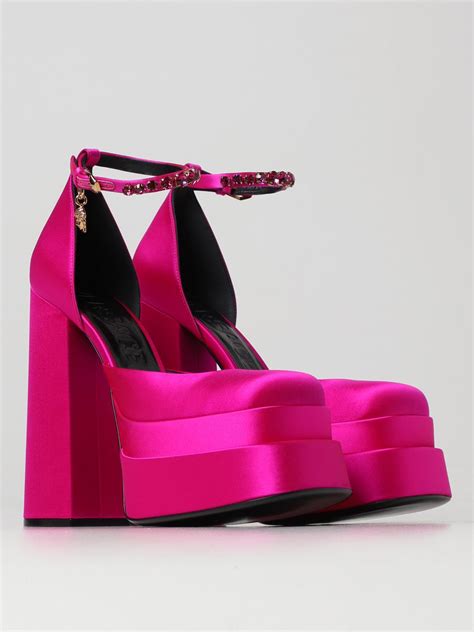 pink versace sandals heels|Versace high heel sandals pink.